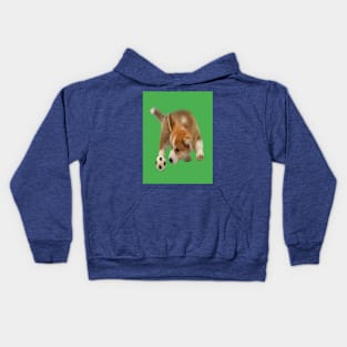 puppy football fan Kids Hoodie